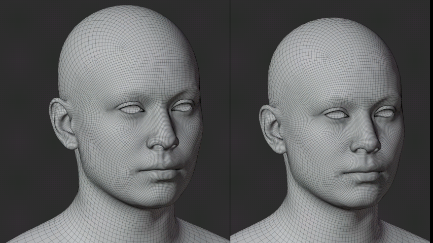 Custom head shapes using MetaHuman topology
